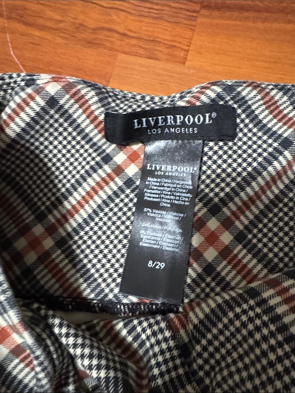 Liverpool trousers pants plaid pattern 8 29 - Picture 3 of 6